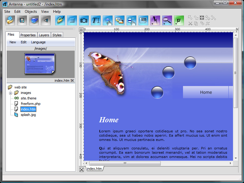 Antenna Web Design Studio 4.7 Build 588 full