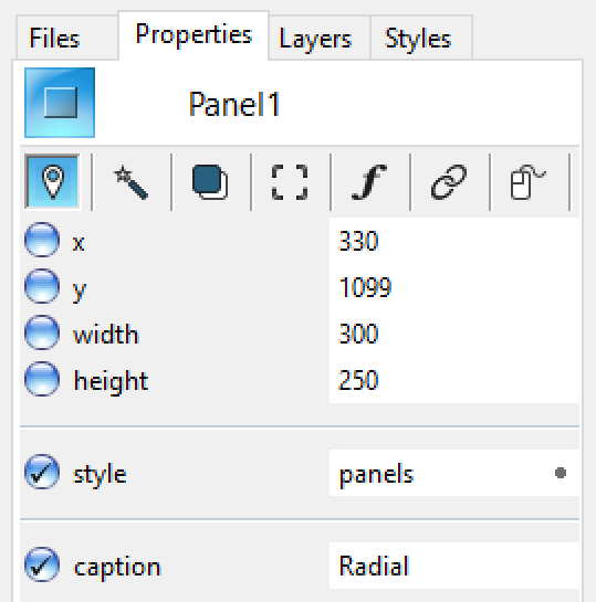 
 new icon tabs | properties palette